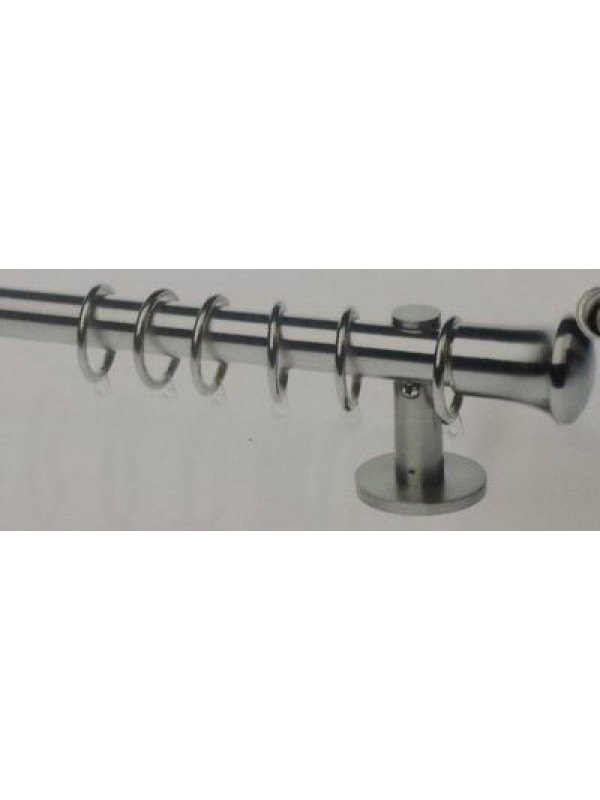 Curtain Rod Stainlessteel Effect 29mm (complete set) - Select Size